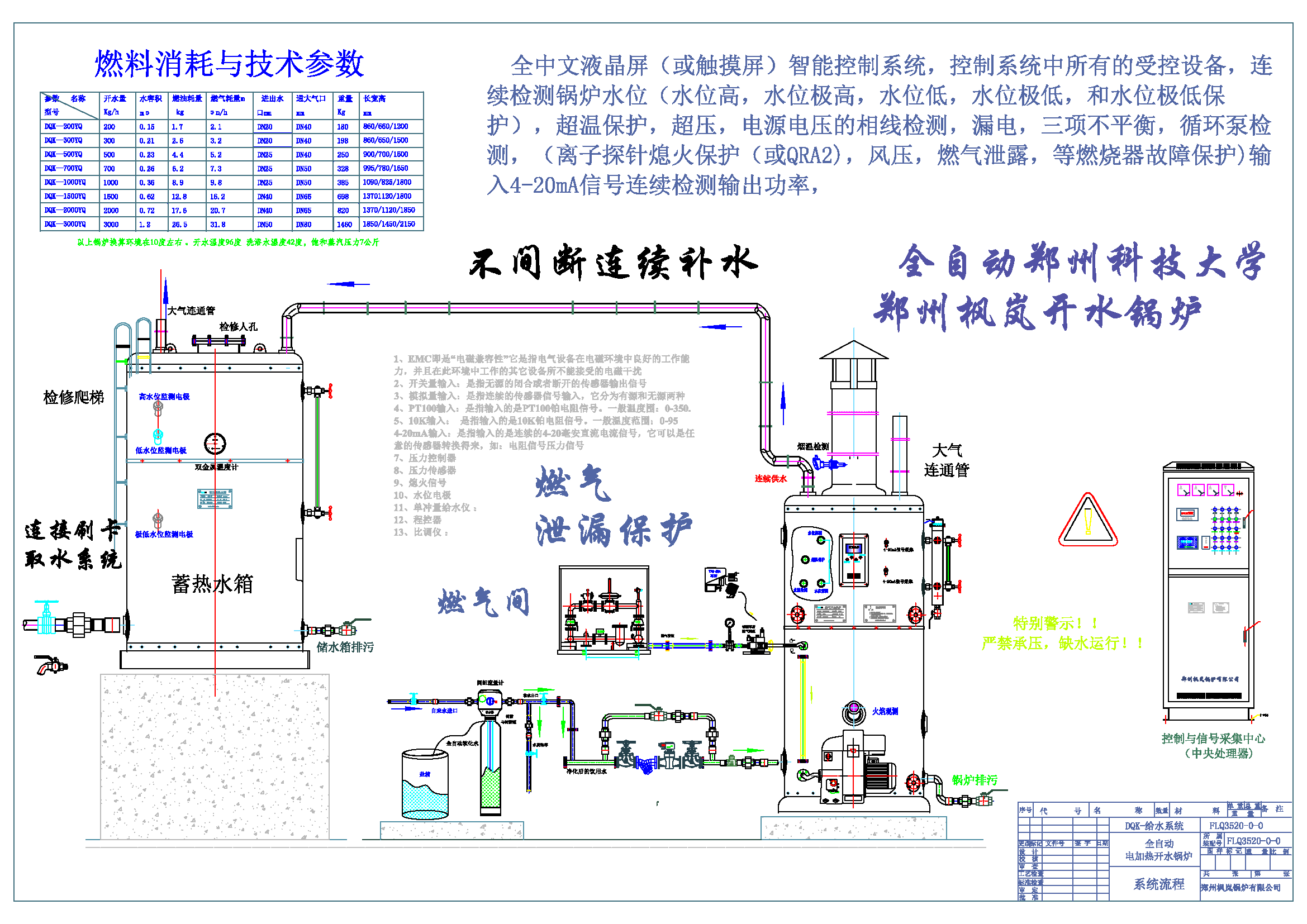 燃油燃气开水炉安装系统图
